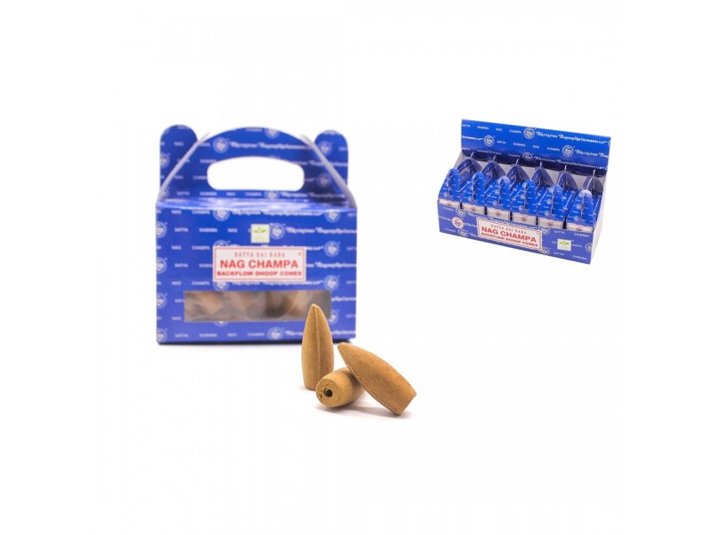 Cones de Incenso Refluxo Nag Champa – Furo Inferior