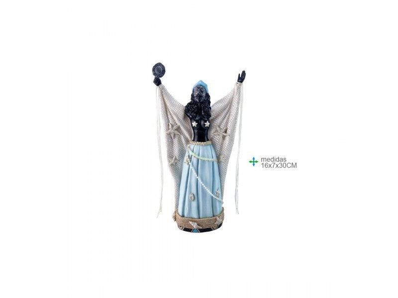 Imagem Iemanjá Negra em Resina – Rainha do Mar