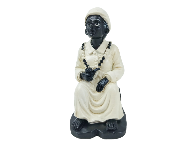 Imagem Preta Velha em Resina – Mini 10 cm