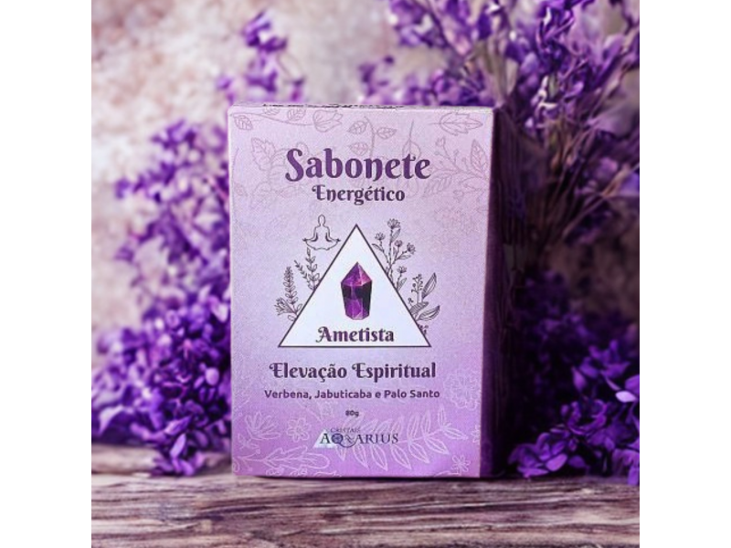Sabonete Energético Ametista – Elevação Espiritual – Verbena, Jabuticaba e Palo Santo